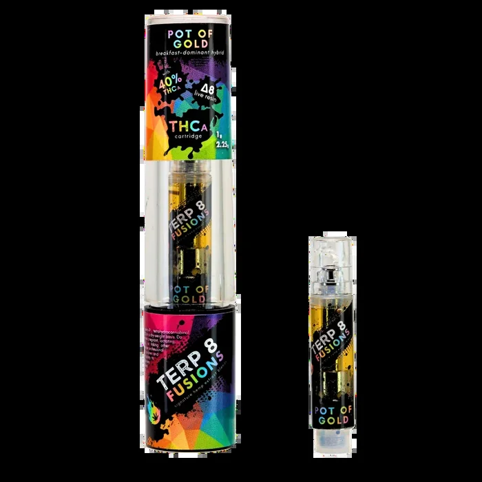 1-Gram Pot of Gold THCA + D8 Live Resin Cartridge