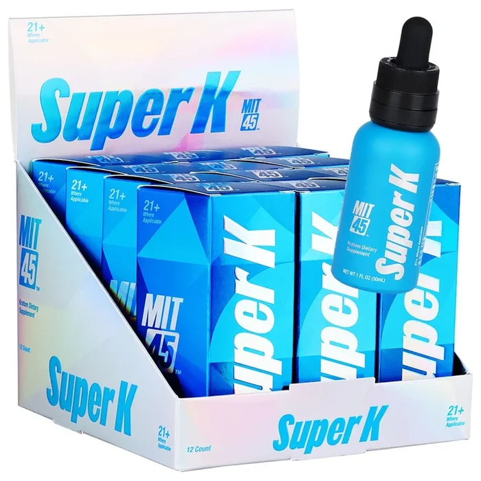 12CT DISPLAY – MIT45 Super K Kratom Shot – 150mg / 30ml
