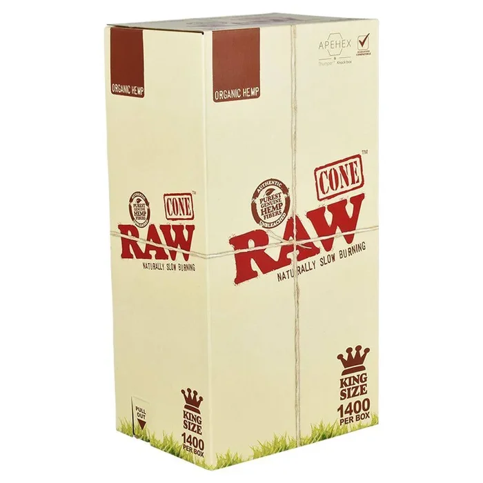 1400CT BOX – RAW Organic Hemp Bulk Cones – Kingsize