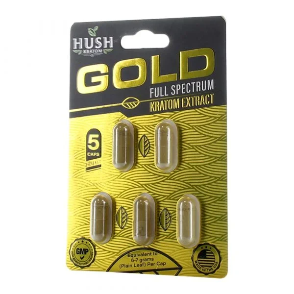 5Ct Gold Kratom Capsules Hush