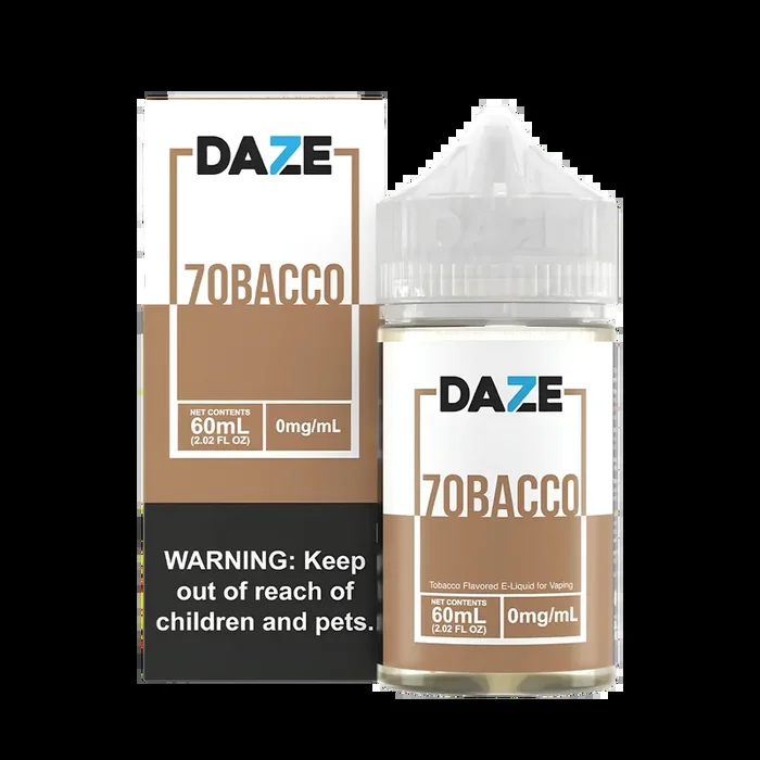 7 Daze 7obacco & Glacial Mint FreeBase Vape Juice