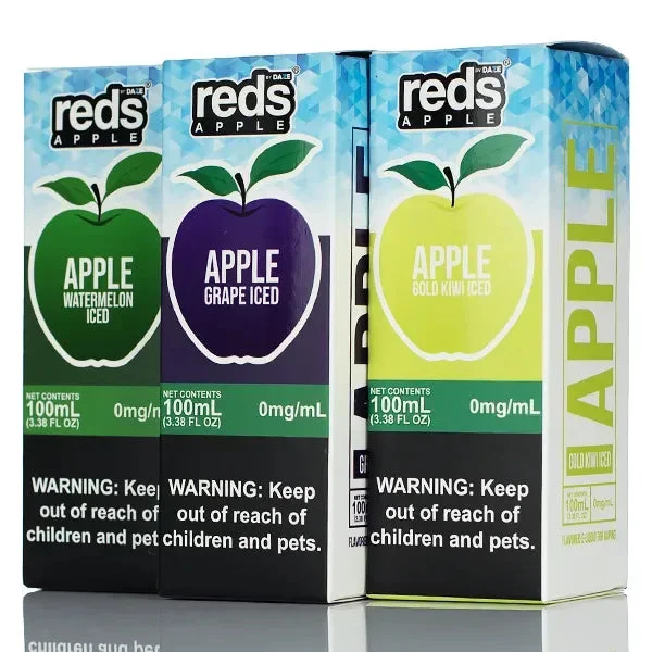 7 Daze Reds Apple ICED – No Nicotine Vape Juice – 100ml