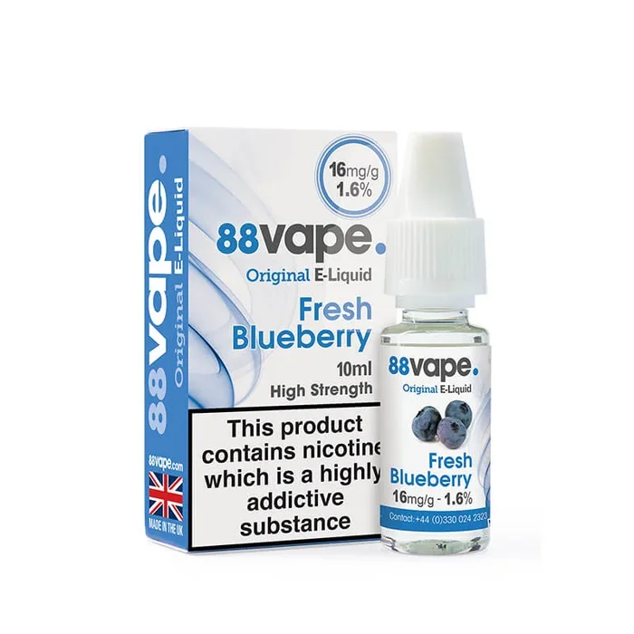 88Vape Original Fresh Blueberry 10ml E-Liquid – 16mg