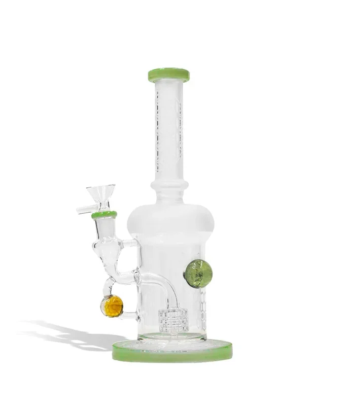 9 Inch Water Pipe with Honey Comb Perc and 14mm Funnel Bowl