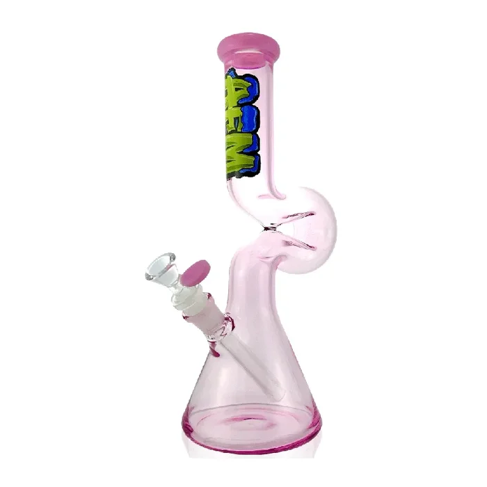 AFM Glass 12″ Beaker Wave Full Color Glass Water Pipe