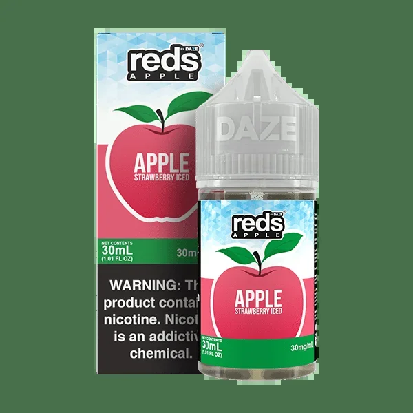 Apple Strawberry ICED SALT – Red’s Apple E-Juice by 7 Daze – 30mL