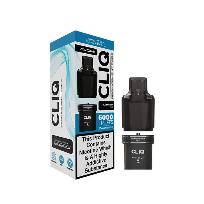 Avomi CLIQ Prefilled Vape Pod + Refill – Blueberry Ice