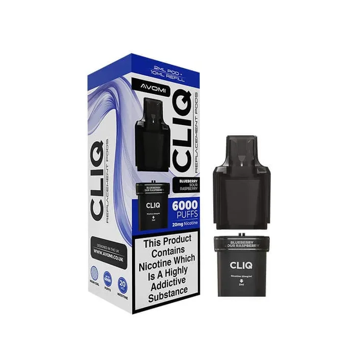 Avomi CLIQ Prefilled Vape Pod + Refill – Blueberry Sour Raspberry