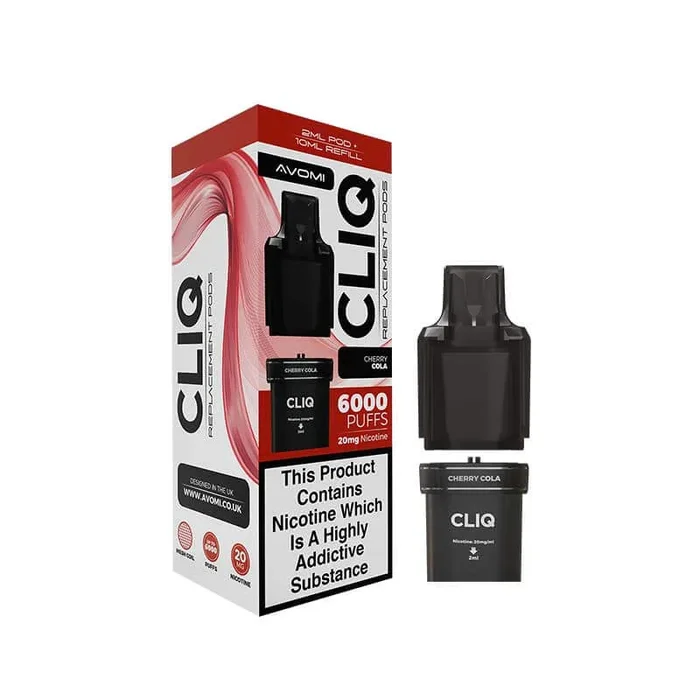 Avomi CLIQ Prefilled Vape Pod + Refill – Cherry Cola