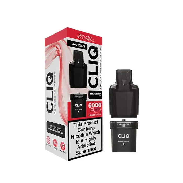 Avomi CLIQ Prefilled Vape Pod + Refill – Strawberry Ice