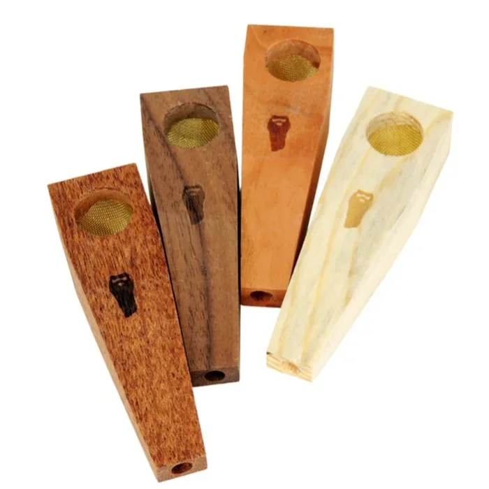Bearded Rectangle Wood Pipe – 3.25in