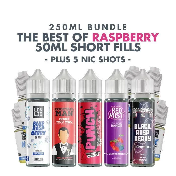 Best of Raspberry E-Liquids Juice Pack – 250ml Bundle