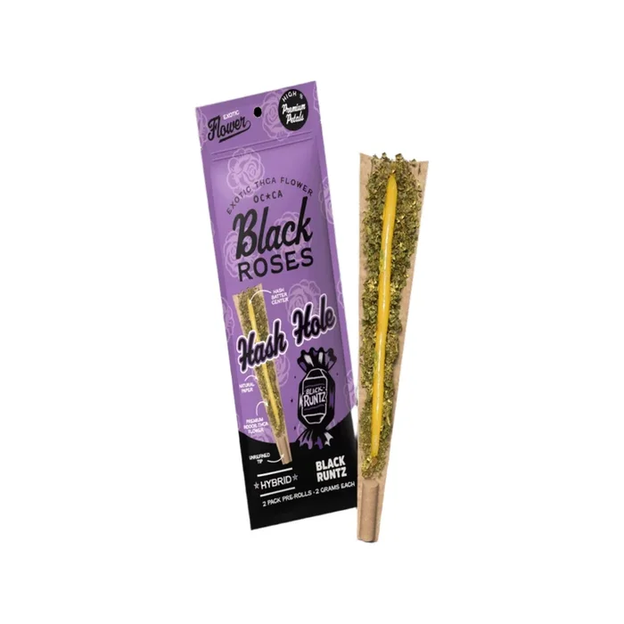 Black Roses Exotic THC-A Hash Holes – 4g (2ct)