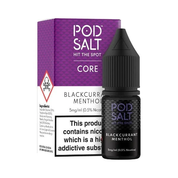 Blackcurrant Menthol Nic Salt by Pod Salt. – 10ml