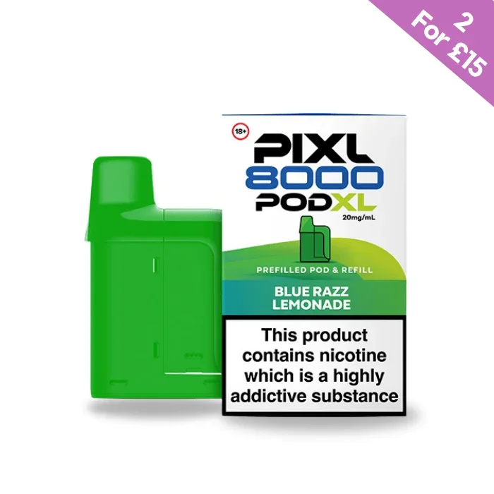 Blue Razz Lemonade – Pixl 8000 Prefilled Pods