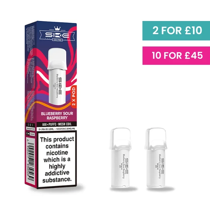 Blue Sour Raspberry – SKE Crystal PRO Pods