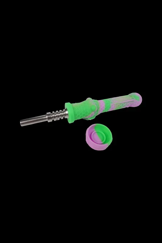 Cloud 8 Silicone Honey Bee Dab Straw w/ Titanium Tip