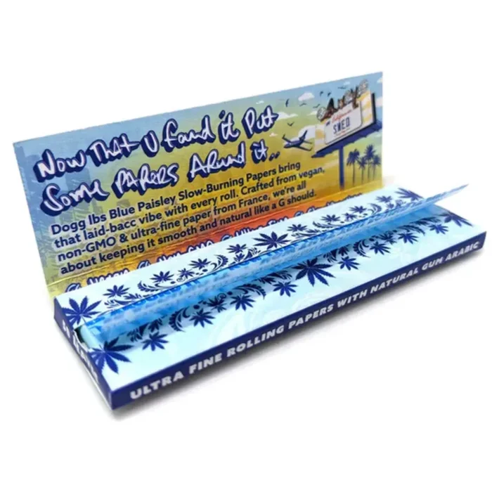 Dogg lbs Blue Paisley Rolling Papers – 50ct