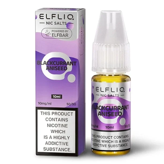 ElfLiq Nic Salt 10ml – Blackcurrant Aniseed Elf bar e-liquid