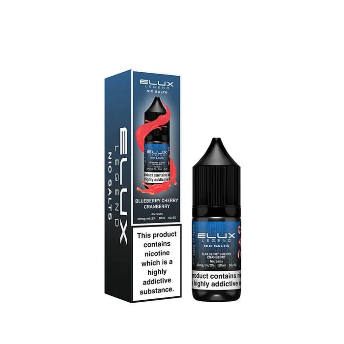 Elux Legend Blueberry Cherry Cranberry Nic Salt E-Liquid 10ml