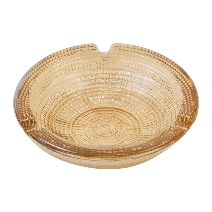 Fujima Exquisite Crystal Cut Glass Retro Round Ashtray- 6.9″