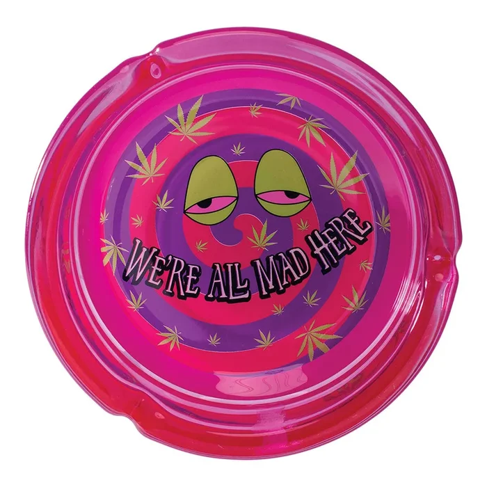 Fujima We’re All Mad Here Glass Ashtray – 6.25″