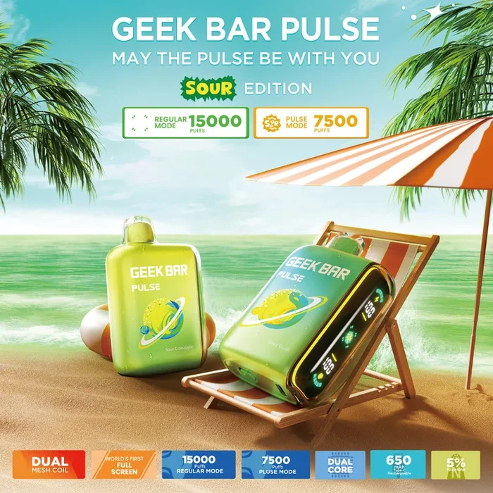 Geek Bar Pulse 15K Sour Edition Disposable Device – 15000 Puffs