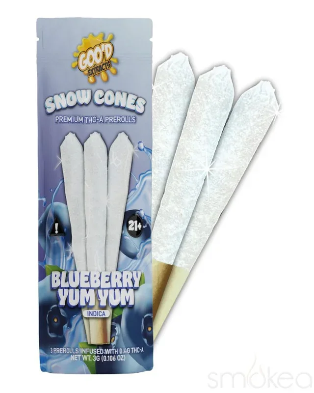 Goo’d THCA Snow Cones Pre-Rolls – Blueberry Yum Yum