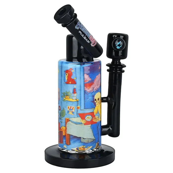 Grateful Dead x Pulsar Inside Print Water Pipe – 8.5″ / 14mm F / Deadhead Dorm
