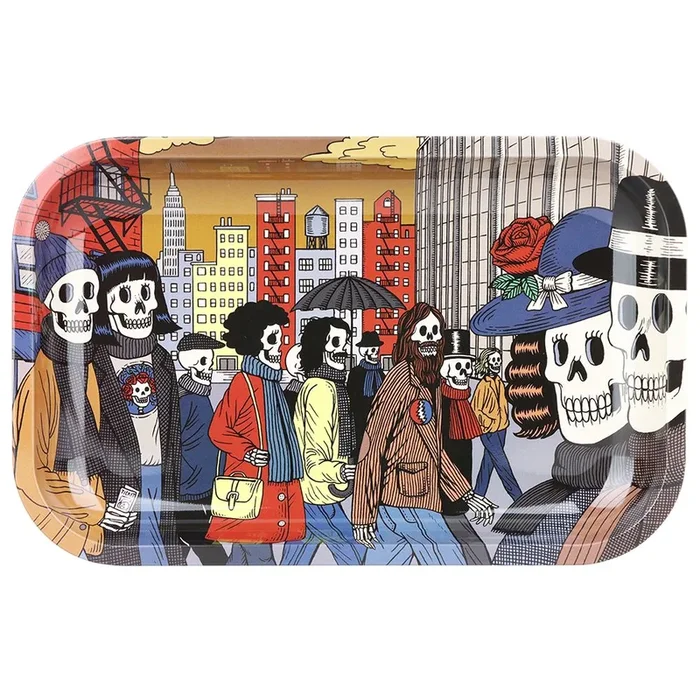 Grateful Dead x Pulsar Metal Rolling Tray – Street People / 11″ x 7″