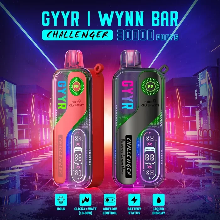 GYYR x Wynn Bar Challenger 30K Puff powered by PYNE POD Disposable Device – 30000 Puffs