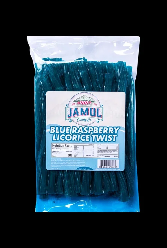 Jamul Candy Co. Blue Raspberry Licorice – 16 oz.