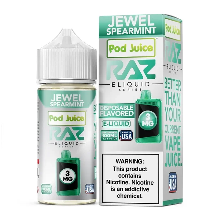 Jewel Spearmint – Pod Juice x Raz E-Liquid – 100mL