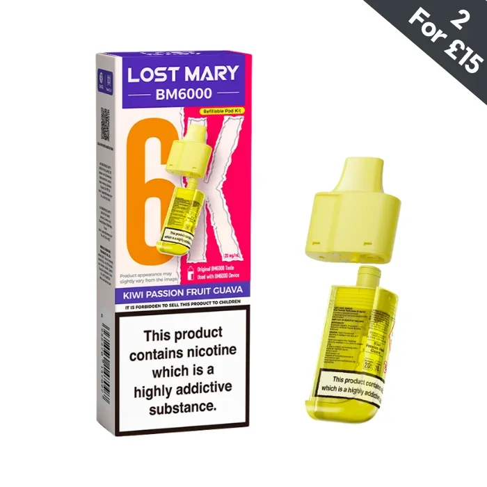 Kiwi Passion Fruit Guava – Lost Mary BM6000 POD