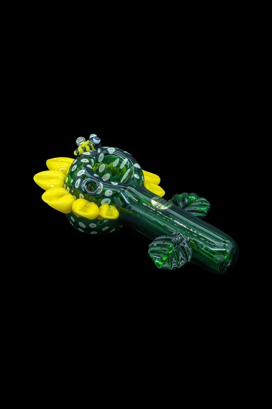 LA Pipes “Sunny Sunflowers” Glass Pipe
