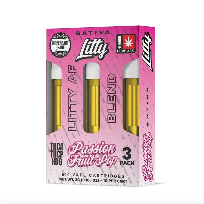 Litty AF Blend Passion Fruit Pop Cartridge – 3 Pack
