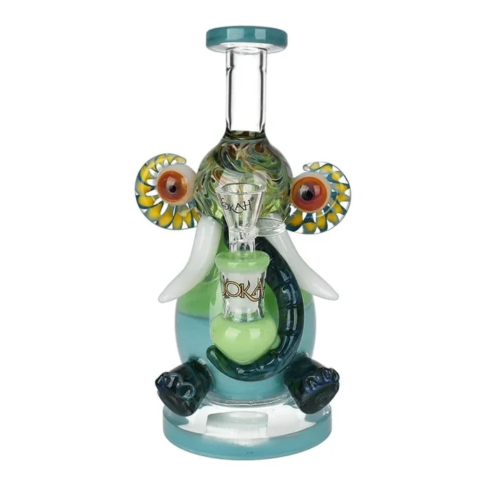 Lookah Glass Elephant Water Pipe – 8″ / 14mm F / Colors Vary