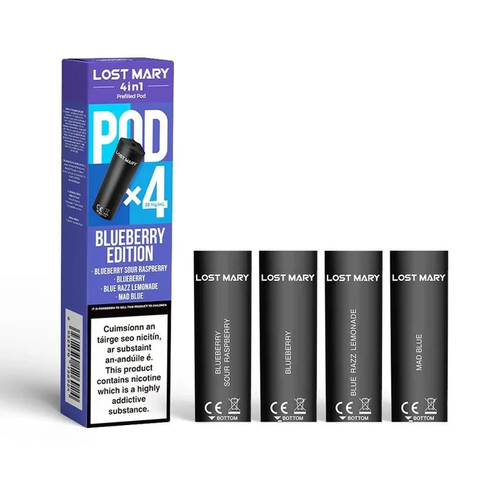 Lost Mary 4 in 1 Prefilled Pods – Blueberry Edition
