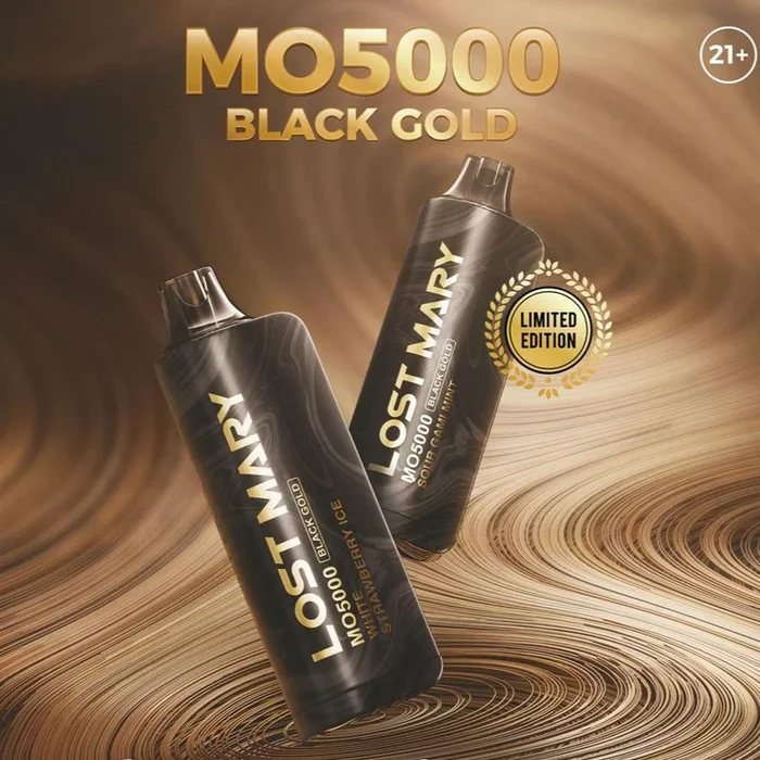 Lost Mary MO5000 Black & Gold Limited Edition Disposable Device – 5000 Puffs