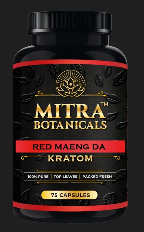 Mitra Botanicals Red Maeng Da – Kratom (75 Capsules)