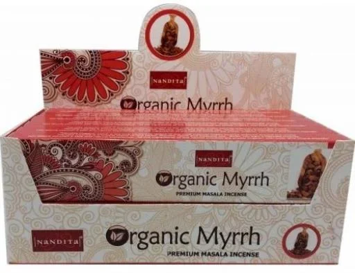 Nandita – Original Myrrh Incense Natural & Organic Hand-rolled Masala Incense Sticks 15g