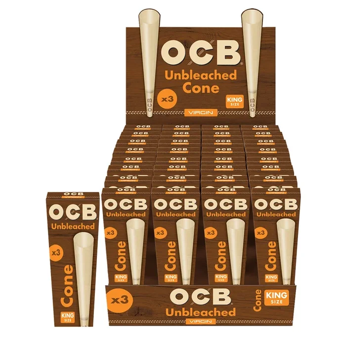 OCB Unbleached Cones – 32PC DISPLAY