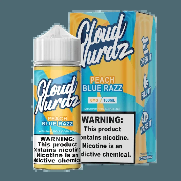 Peach Blue Razz By Cloud Nurdz E-Liquid (100ml)(ON SALE)