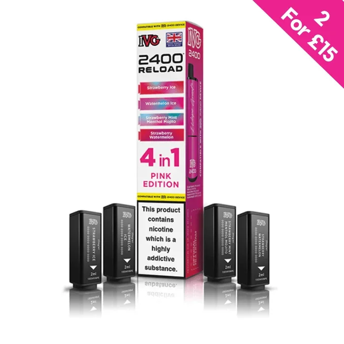 Pink Edition – IVG 2400 Reload 4-in-1 Prefilled PODS