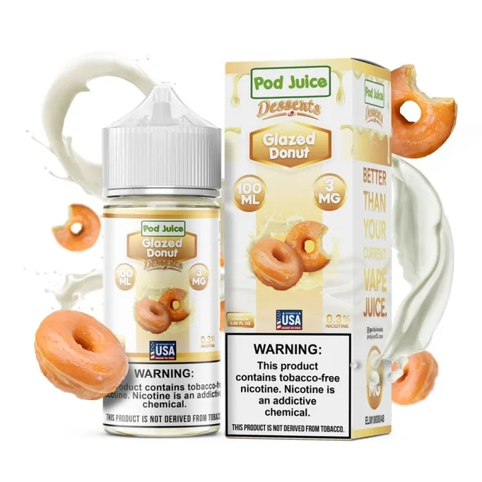 Pod Juice Freebase Nicotine – Glazed Donut