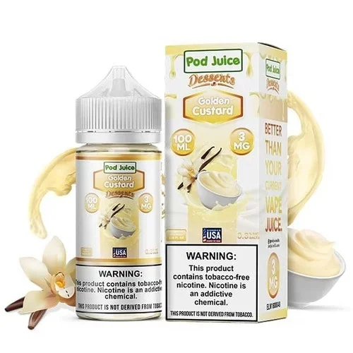 Pod Juice Freebase Nicotine – Golden Custard