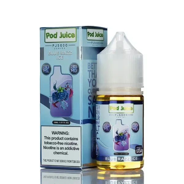 Pod Juice Salt PJ5000 – Blue Razz Ice – 30ml