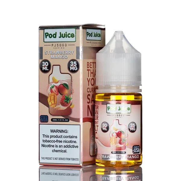 Pod Juice Salt PJ5000 – Strawberry Mango – 30ml (DISCONTINUED)
