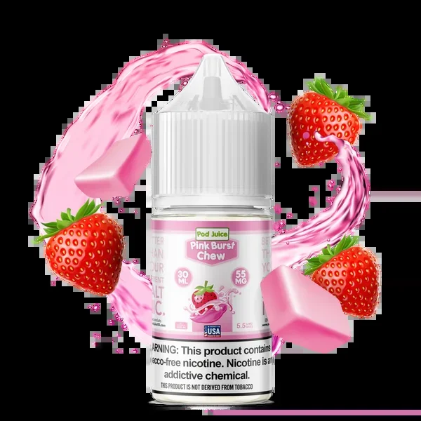 Pod Juice TFN Salt Nic – Pink Burst Chew | 30ml