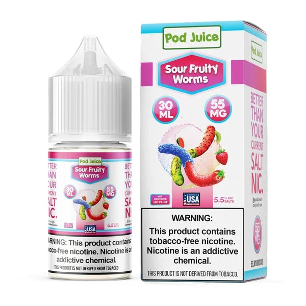 Pod Juice TFN Salt Nic – Sour Fruity Worms | 30ml